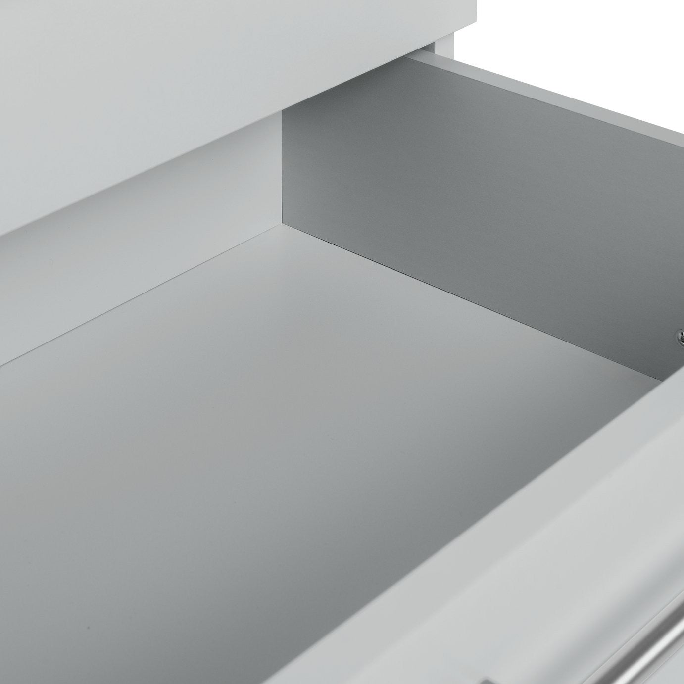 Home Brisbane 2 Door 3 Drawer Mirror Wardrobe – Grey | Sleek Neutral Aesthetic