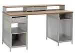 Modular 1 Drawer Gaming Desk - Oak Effect & Grey ( B Grade 46559-46563 -46564)