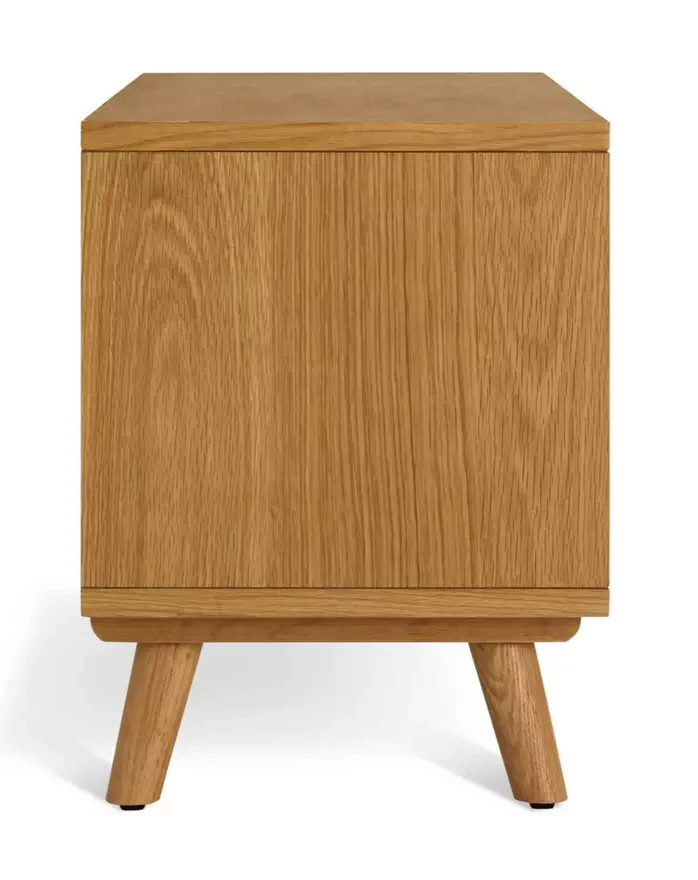 Afram 2 Door 1 Drawer TV Unit - Oak | Modern oak TV stand with storage