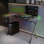 X Rocker Arteon RGB Esports Gaming Desk Black | App Controlled LED Computer Desk