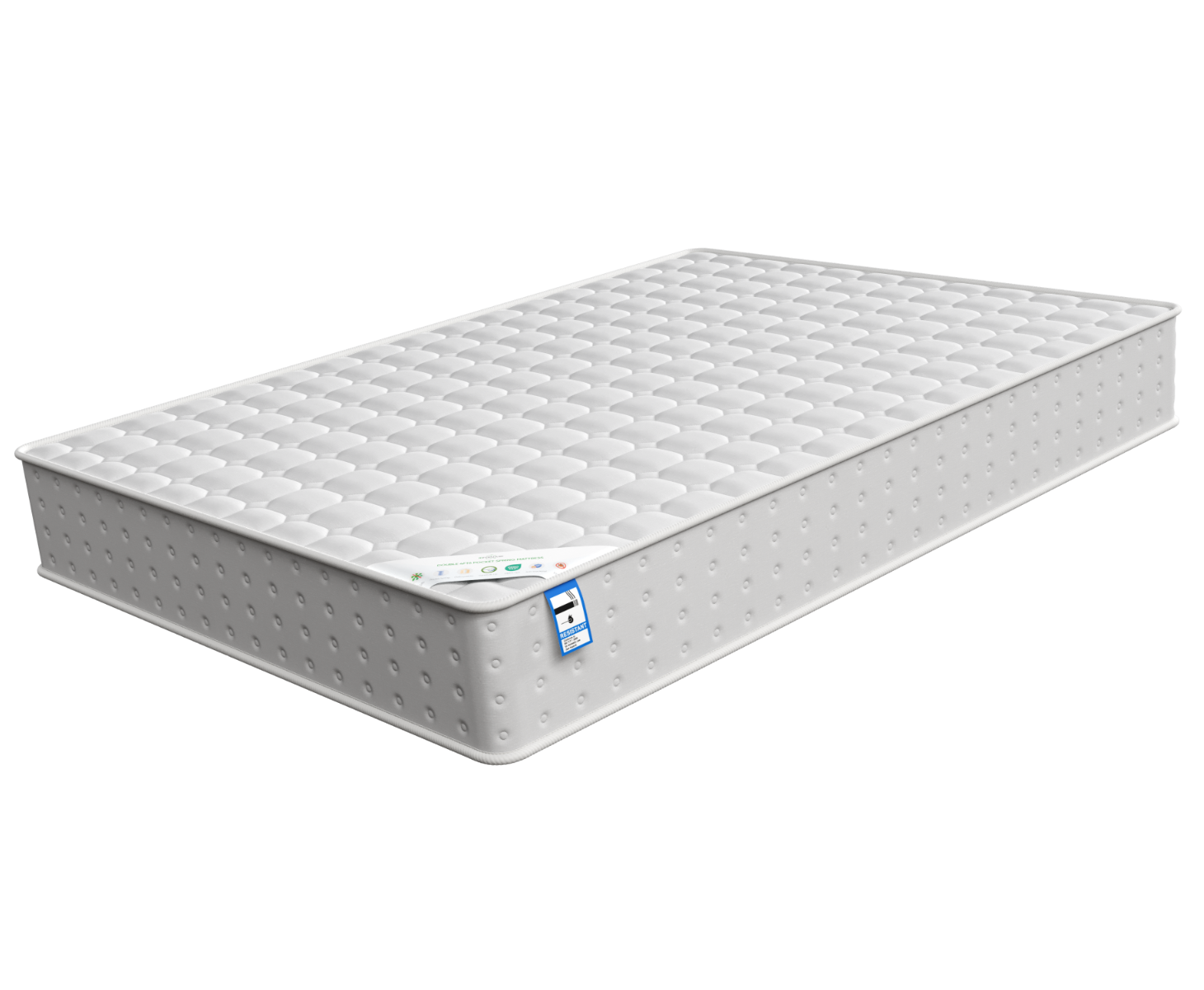 Kaycie Double Bed Frame 4FT6  Wooden - Pine With Pocket Sprung Double Mattress