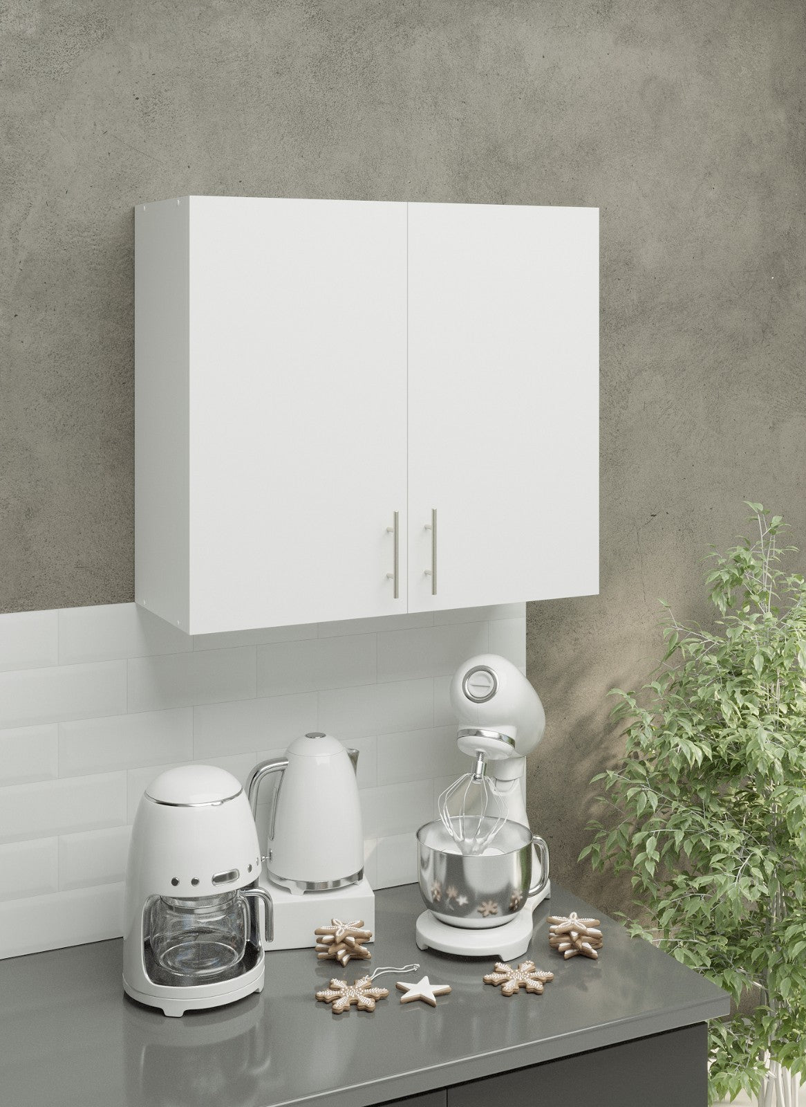 JD Greta Kitchen Wall Unit 800mm Kitchen Cabinet - White Matt (A-)