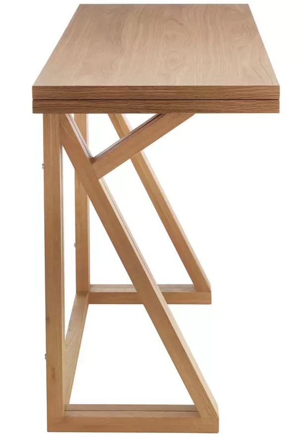 Heath Oak 4 Seater Folding Table Natural | Space Saving Dining Table Furniture