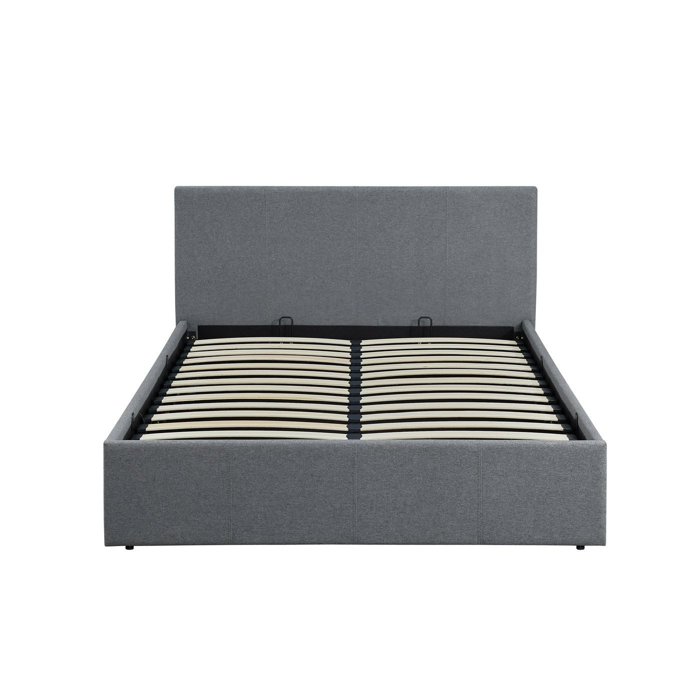 Home Heathdon Kingsize End Lift Ottoman Bed - Grey | Modern Bedroom Storage