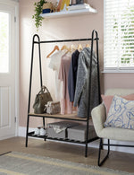 Habitat Turner Clothes Rail with Shoe Rack - Black