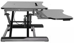 Proper AV Sit Stand Workstation 2 Tier - Black | Adjustable Standing Desk