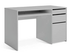 Home Pepper 2 Drawer Large Office Desk - Grey | Modern Computer Workstation