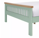 Home Aubrey Double Wooden Bed Frame Sage Green | Modern Bedroom Furniture