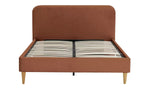 Mya Double Fabric Bed Frame Rust | Modern Bedroom Furniture Bedstead