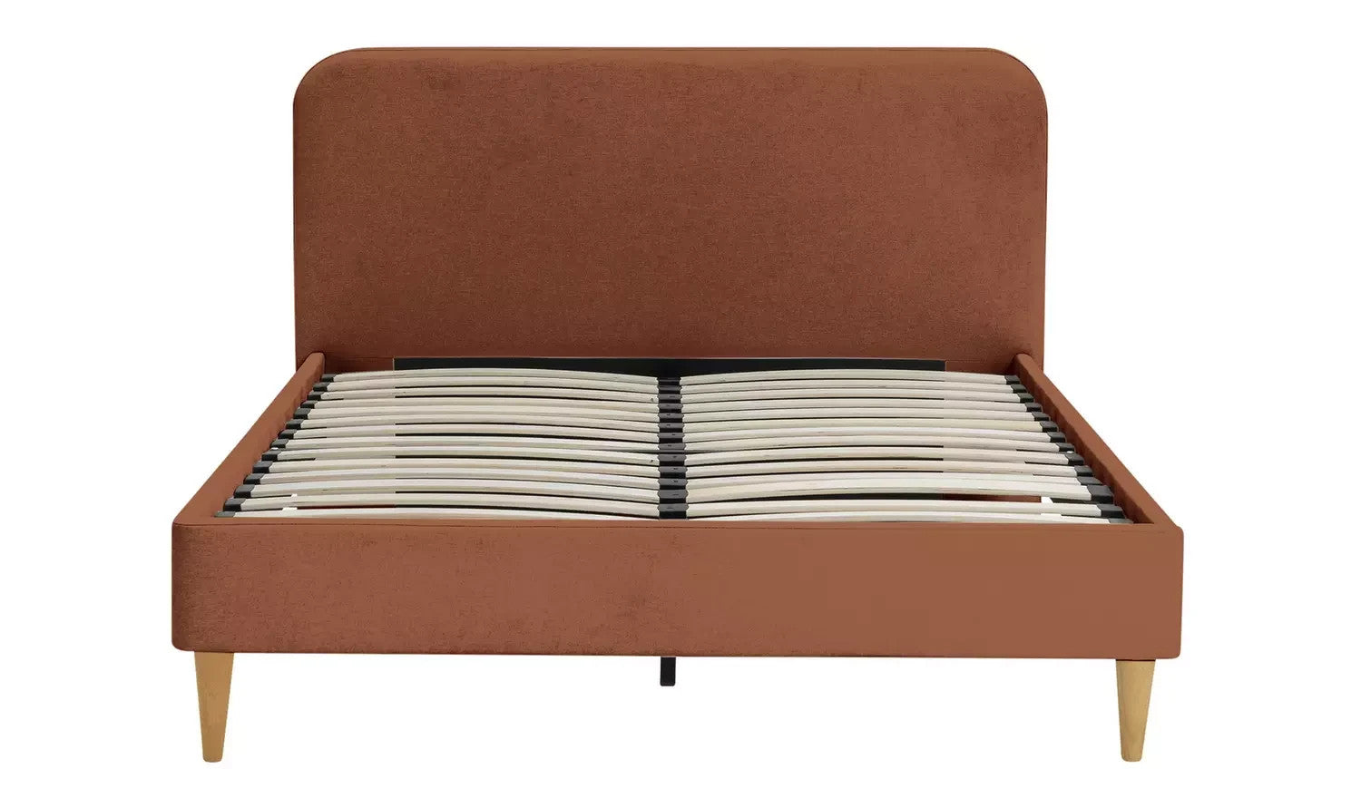 Mya Double Fabric Bed Frame Rust | Modern Bedroom Furniture Bedstead