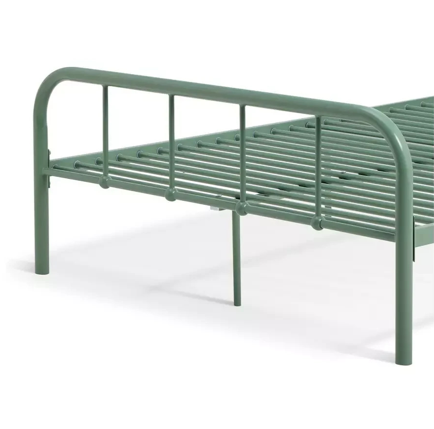 Home Charlie Small Double Bed Frame Sage Green | Metal Bedroom Furniture