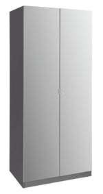 Munich 2 Door Mirror Wardrobe - Anthracite | Modernity Style Walk-In Closet