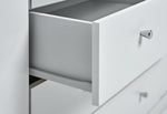 Home Malibu 4 Door 3 Drawer Mirror Wardrobe - White | white mirrored wardrobe