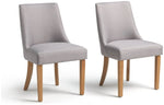 Alec Pair of Dining Chairs - Grey | Stylish Dining Accent