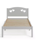 Mia Single Bed Frame - White With Memory Foam Mattress