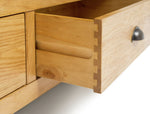 Home Kent 2 Drawer Corner Oak TV Unit - Natural | Space Saving Media Setup