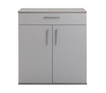 Venetia 2 Door Shoe Storage Cabinet - Grey & Oak