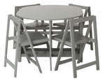 Home Butterfly Ext Grey Dining Table & 4 Grey Chairs | Modern Home Dining
