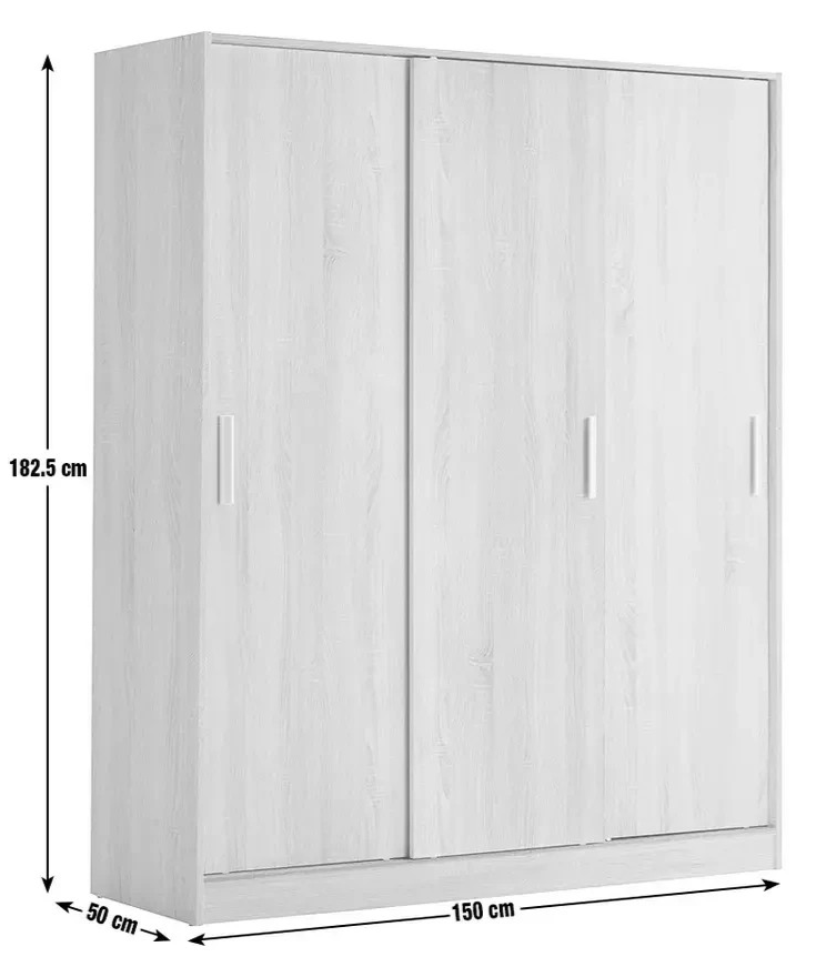 Nova 3 Door Sliding Wardrobe - Oak (B GRADE 1115)