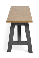 Habitat Burford Pair of Solid Wood Dining Benches - Dark Grey