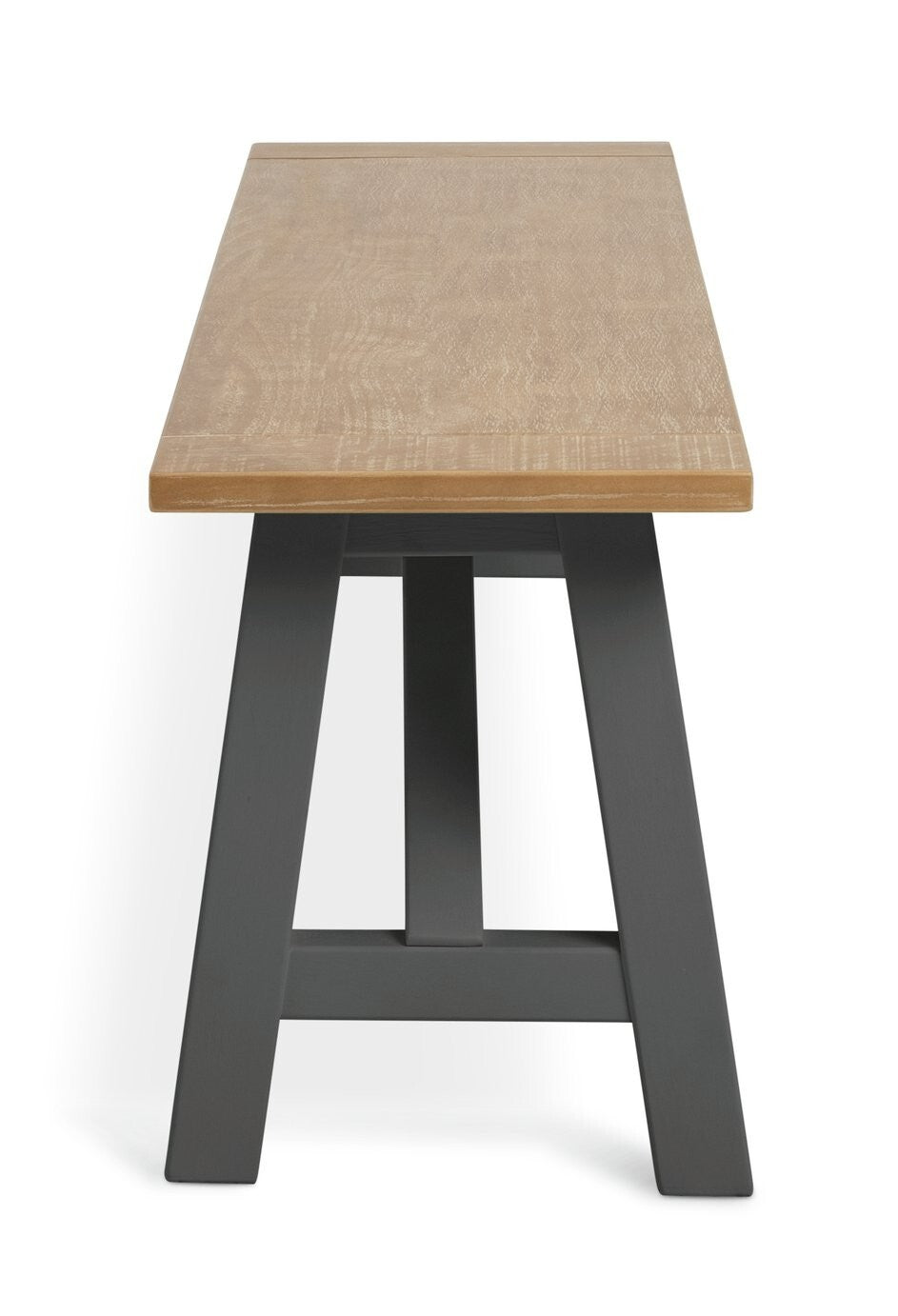 Habitat Burford Pair of Solid Wood Dining Benches - Dark Grey