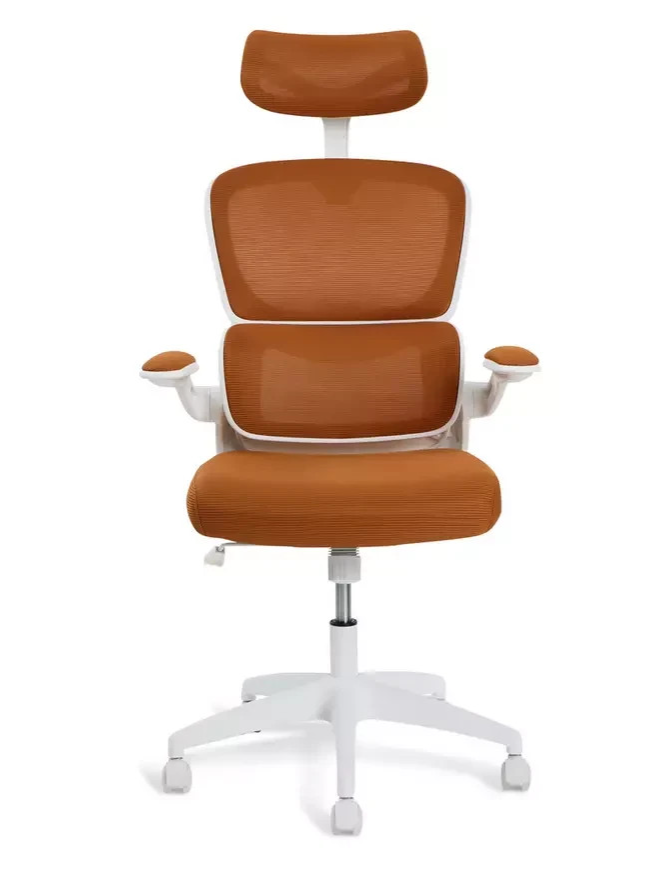 Oxley Mesh Plastic Chair Orange | Modern Dining Kitchen Garden Chair Furniture