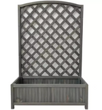 Lattice Wooden Garden Planter - Large | Outdoor Plant Pot Garden Decor