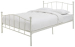 Fleur Small Double Metal Bed Frame - White | Bedroom Furniture for Teen or Guest
