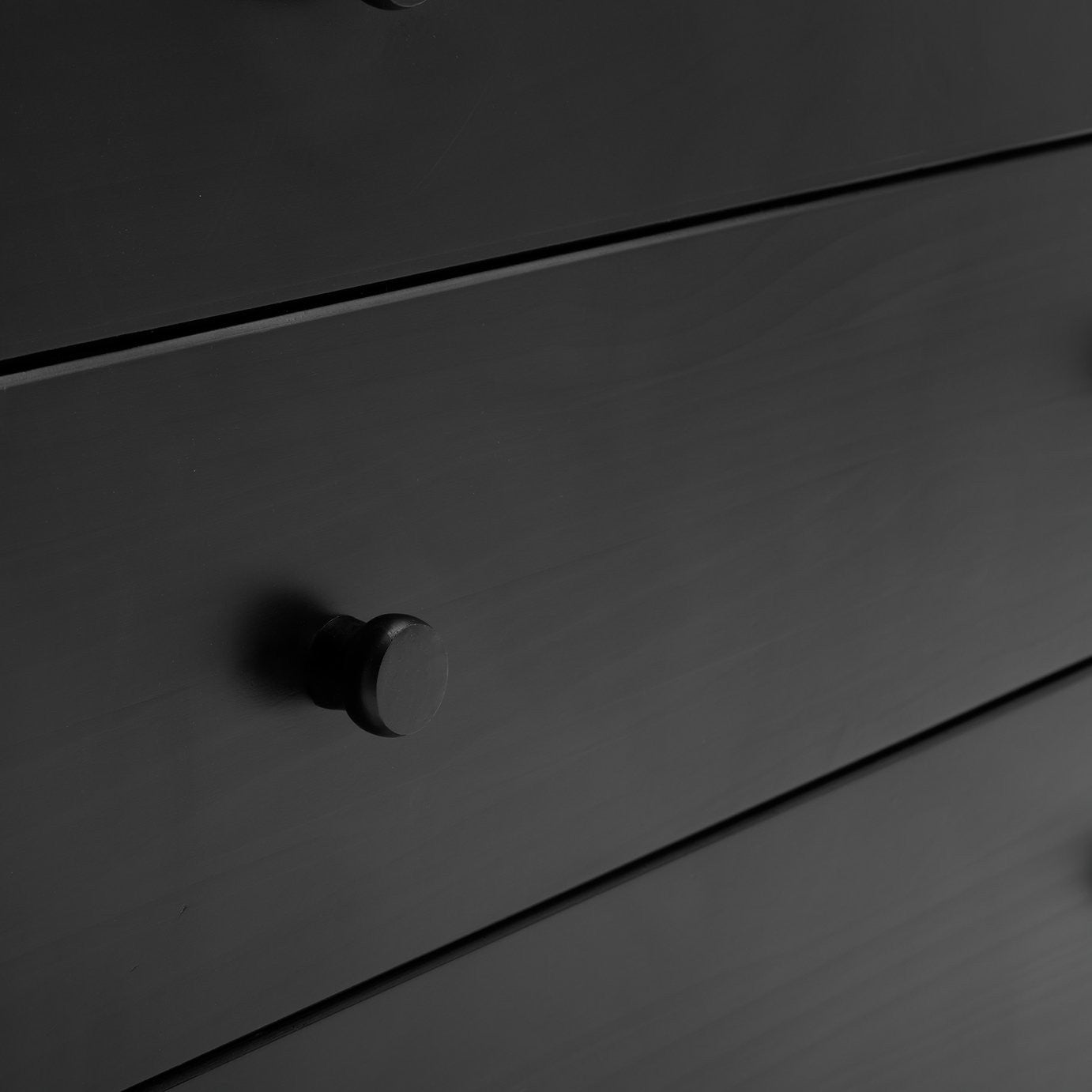 Akio 3 Drawer Chest - Black | Black drawer cabinet