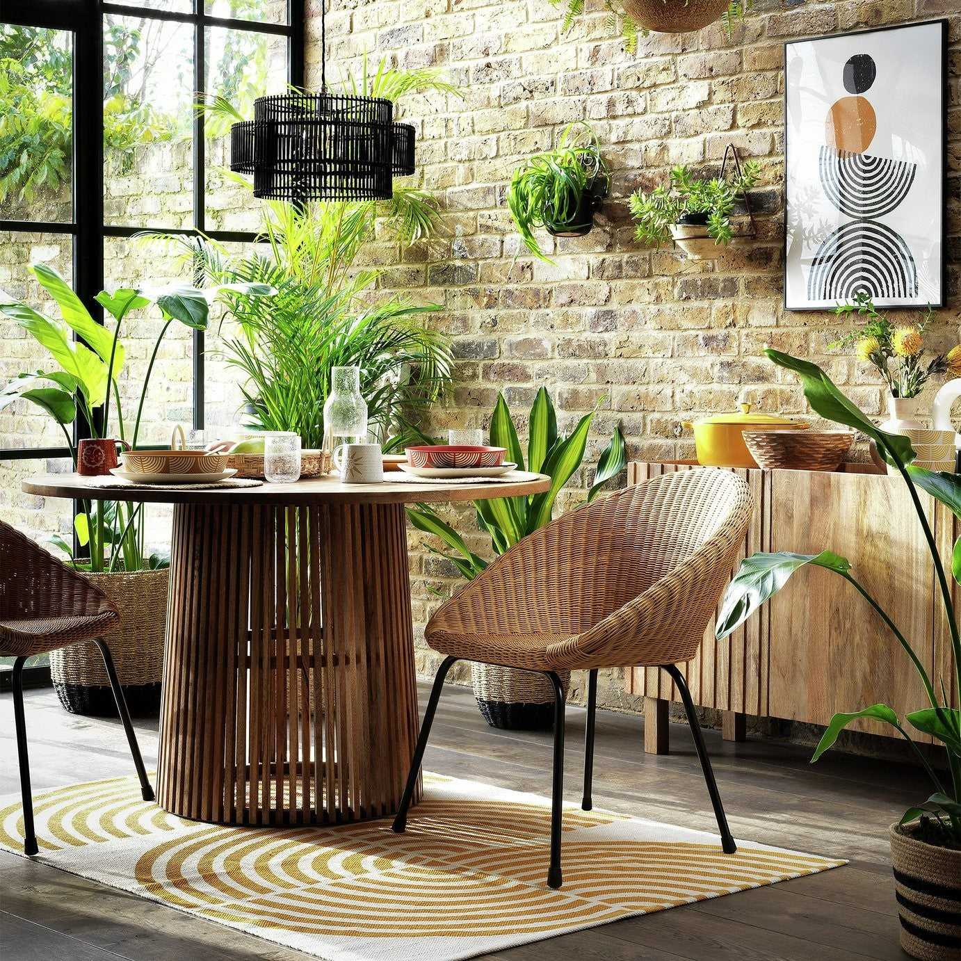 Jericho 4 Seater Dining Table - Natural | Compact kitchen table