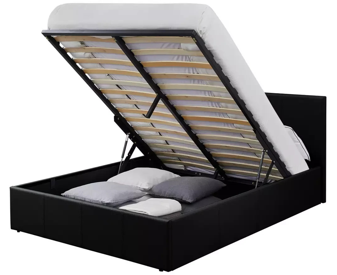 Home Lavendon Double End Open Ottoman Bedframe - Black ( B Grade )
