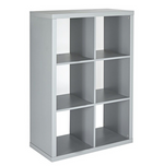 Habitat Squares Plus 6 Cube Storage Unit - Grey|Organiser Shelf for Living Room
