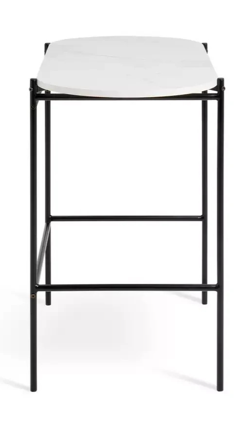 Home Jules Marble Style Office Desk White | Modern Home Office Desk Table