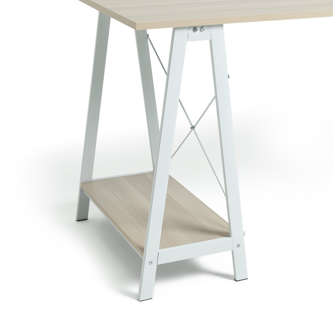 Habitat Trestle Table Office Desk - White ( B Grade )