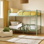 Home Mason Single Metal Bunk Bed - Sage Green | Small room bunk bed