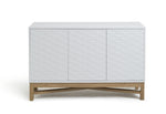 Zander Textured Large Sideboard -White | Modern Living Storage