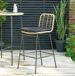 Habitat 2 Seater Bamboo Garden Bar Bistro Set | Outdoor Patio Table Chairs