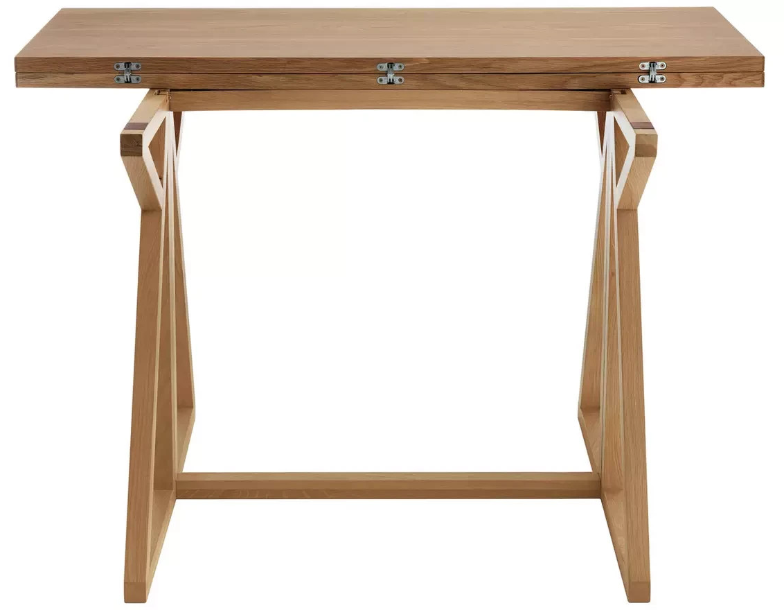 Heath Oak 4 Seater Folding Table Natural | Space Saving Dining Table Furniture