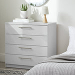 Brisbane 4 Drawer Chest – Grey ( B Grade )