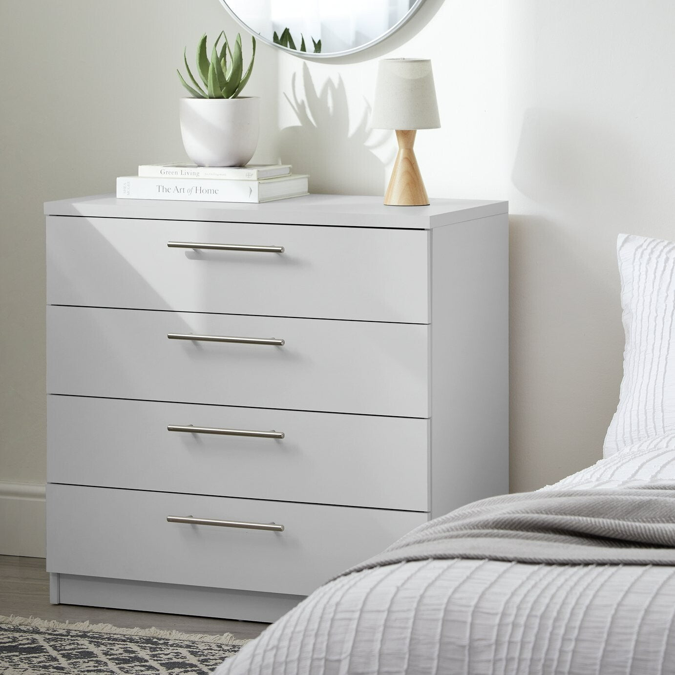 Brisbane 4 Drawer Chest – Grey ( B Grade )