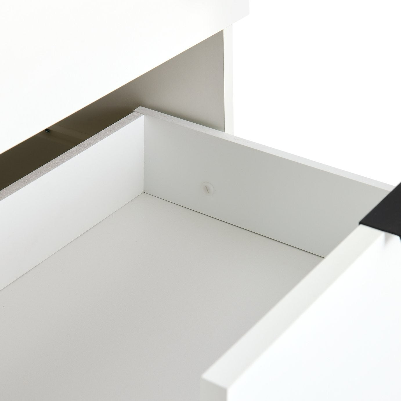 Zeke 1 Door 5 Drawer Short Wardrobe - White | Compact Clothing Organization
