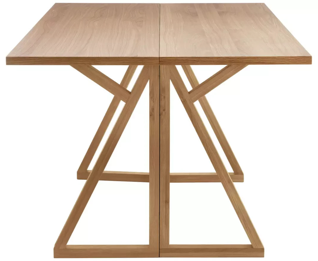 Heath Oak 4 Seater Folding Table Natural | Space Saving Dining Table Furniture