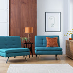 Duo Fabric Clic Clac Sofa Bed - Teal ( B Grade )