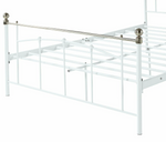 Home Yani Double Metal Bed Frame White | Sturdy Bedroom Furniture with Mattress
