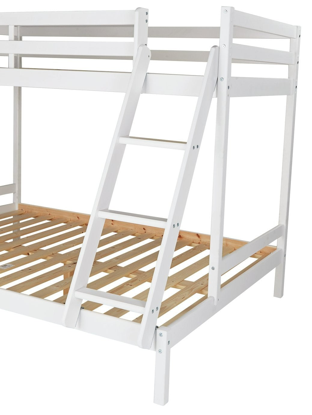 Home Kaycie Triple Bunk Bed Frame - White | Multi Level Sleeping Setup