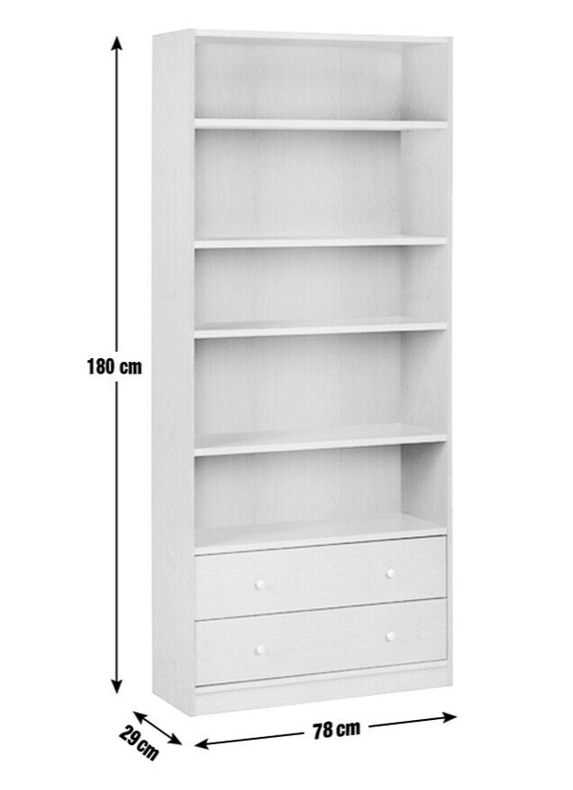 Maine 2 Drawer Bookcase - Oak Effect ( B Grade 32460 - 32461 )