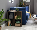 Home Squares 4 Cube Storage Unit Walnut | Cube Shelving Storage Bookcase Furnitu