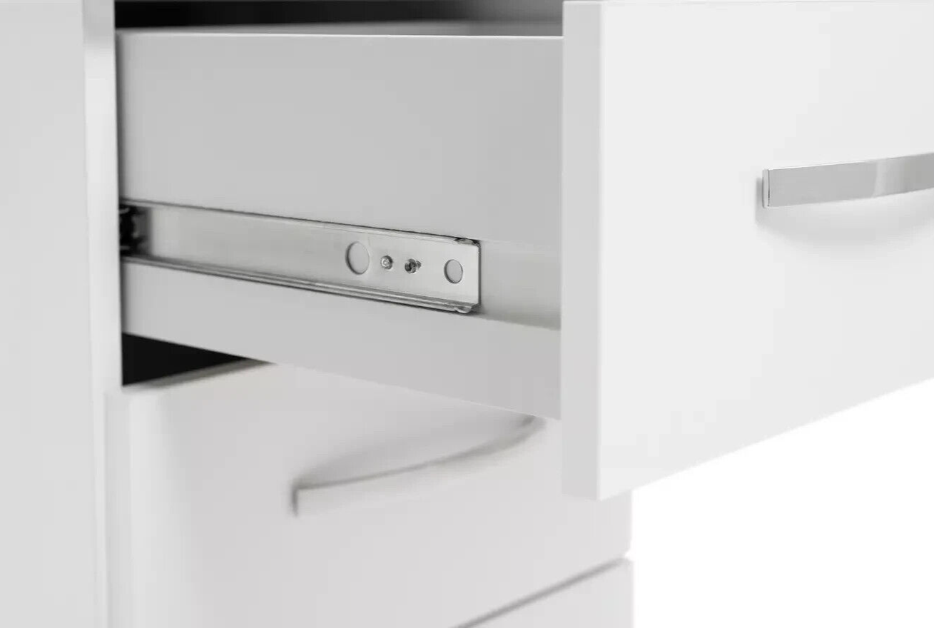 Hallingford 3 Drawer Bedside Table -White Gloss ( B grade 19046 )