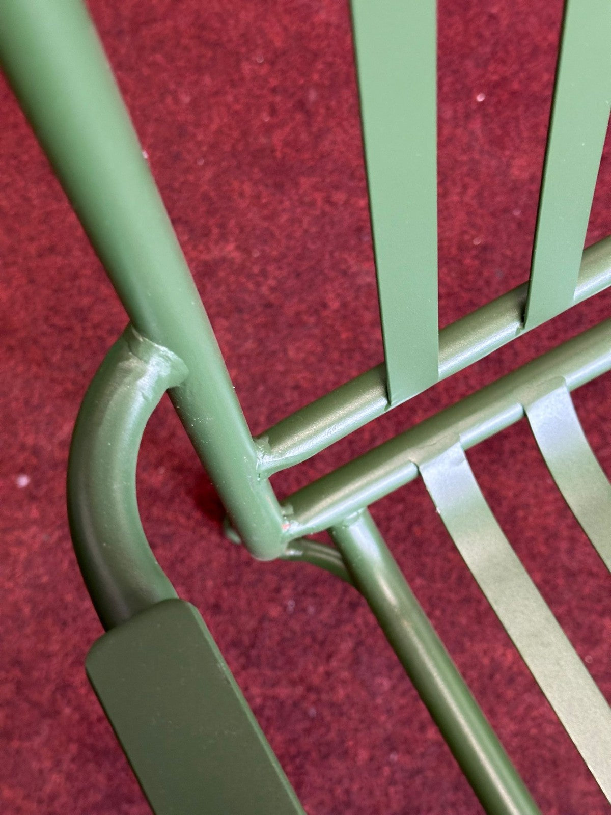 Indu 2 Seater Metal Garden Bench - Green (S)