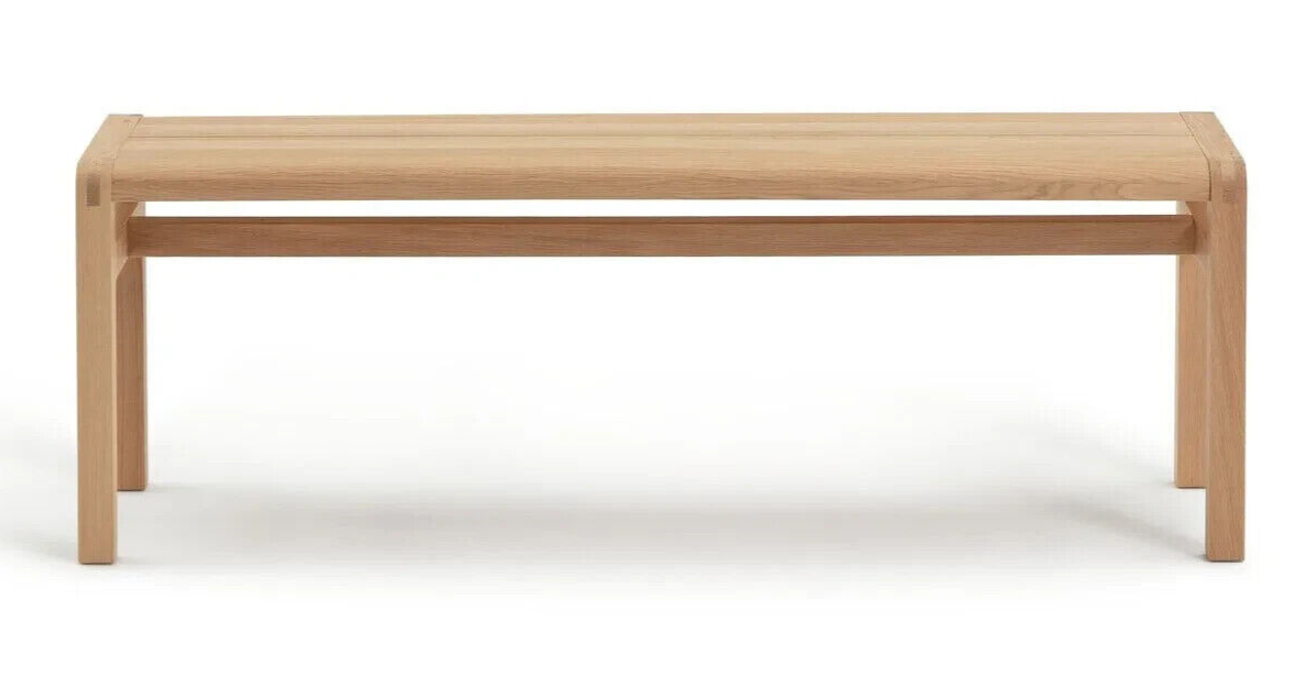 Habitat Radius 4 Seater Solid Oak Dining Bench - 180cm